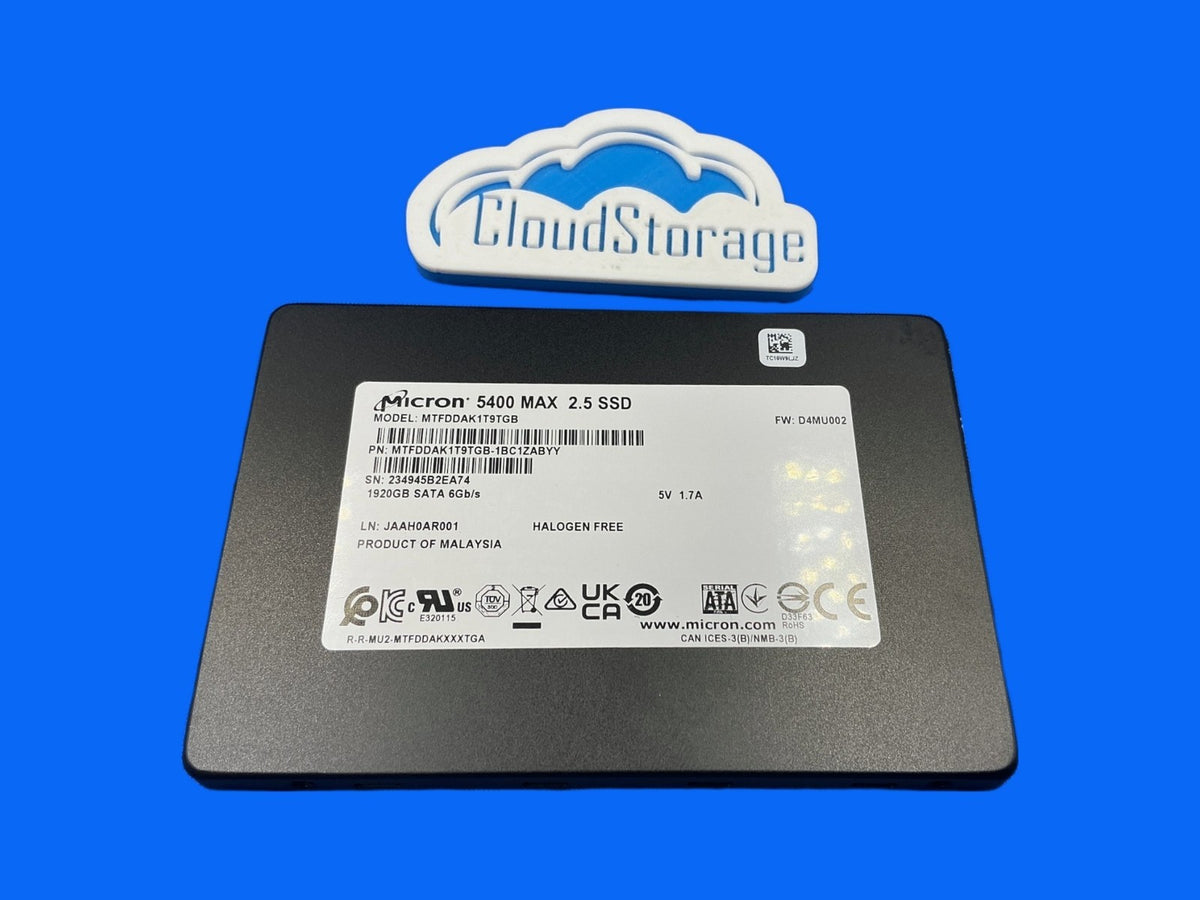 Micron 5400 MAX MTFDDAK1T9TGB 1.92TB SATA 6Gb/s 2.5" Enterprise SSD New pulls