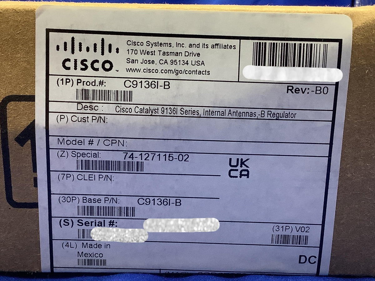 NOB Cisco Catalyst C9136I-B Wireless Access Point 74-127115-02