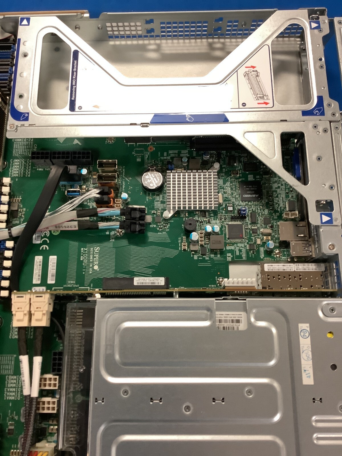 Supermicro SYS-1028U-TNRTP+ 750Wx2 PSU  64GB Internal SSD Fans and cables