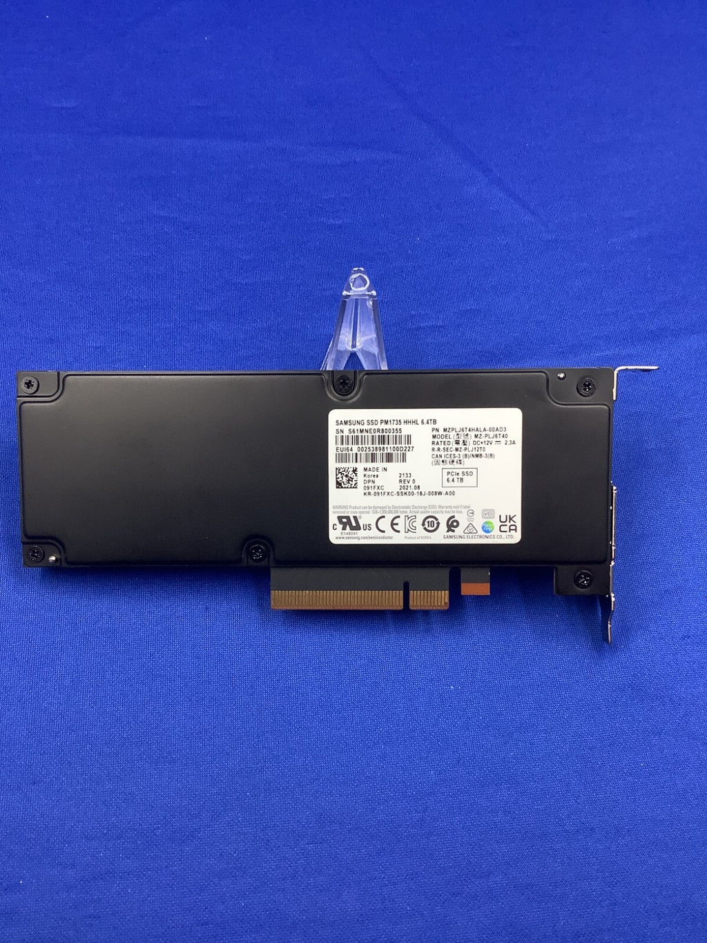 91FXC Dell Samsung PM1735 6.4TB NVMe PCIe 4.0 Mixed Use HHHL SSD MZ-PLJ6T40