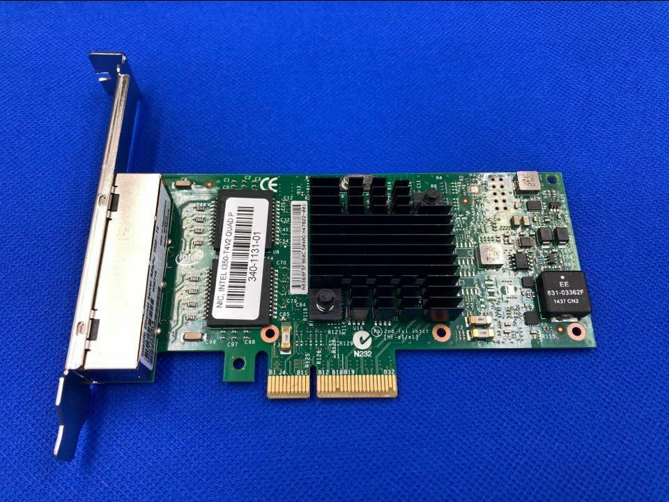 Original Intel I350-T4V2 1GbE Ethernet Server Adapter I350-T4V2BLK with Hologram