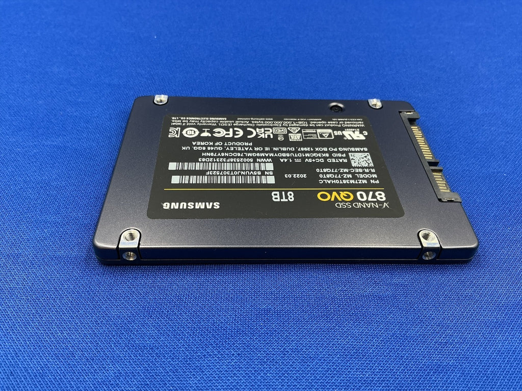 MZ-77Q8T0 Samsung 870 QVO 8TB SATA III 2.5" SSD MZ7M38T0HALC