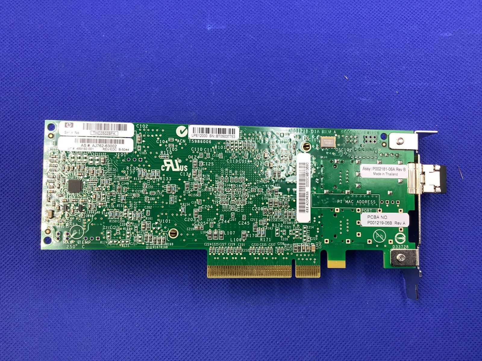 HP 81E 8GB PCIe SINGLE PORT HBA WITH SFP