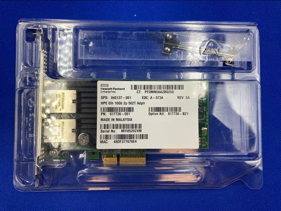817738-B21 HPE Ethernet 10Gb 2-port 562T adapter  817736-001 840137-001