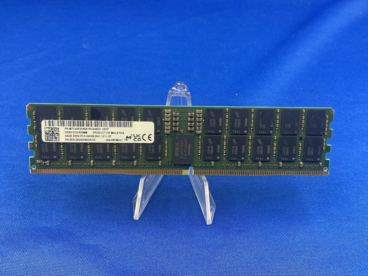 MTC40F2046S1RC64BD1 MICRON 64GB (1X64GB) 2RX4 PC5-6400B RDIMM MEMORY