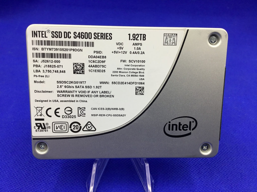 SSDSC2KG019T7 INTEL DC S4600 SERIES 1.92TB SATA 6Gb/s 2.5IN SSD