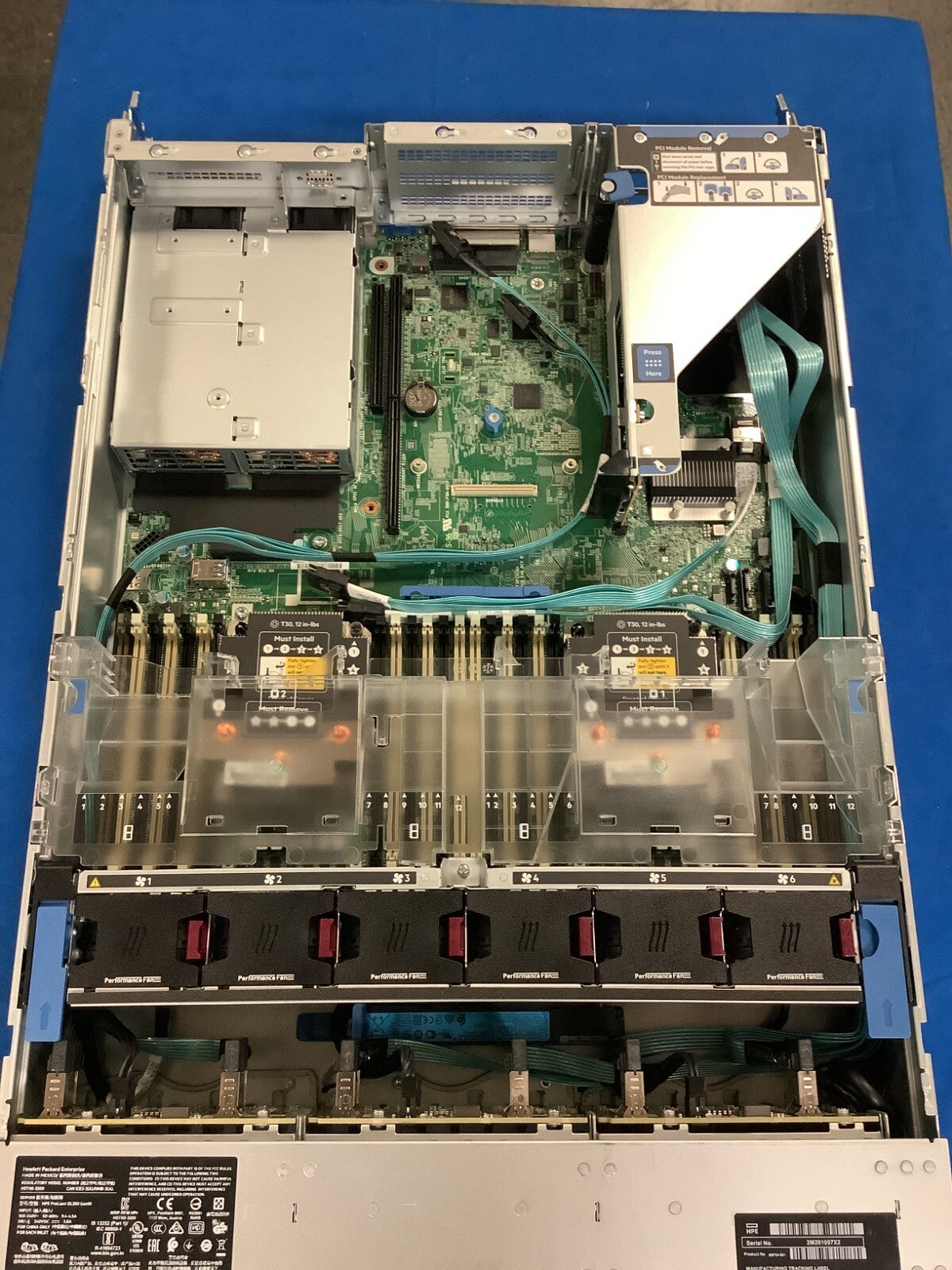 HP 868704-B21 ProLiant DL380 G10 24SFF Server Chassis 800W PSU MB#P11782-001