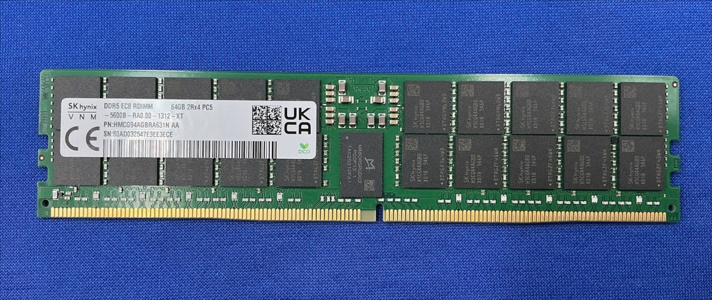 HMCG94AGBRA631N HYNIX 64GB (1X64GB) 2RX4 PC5-5600B RDIMM MEMORY