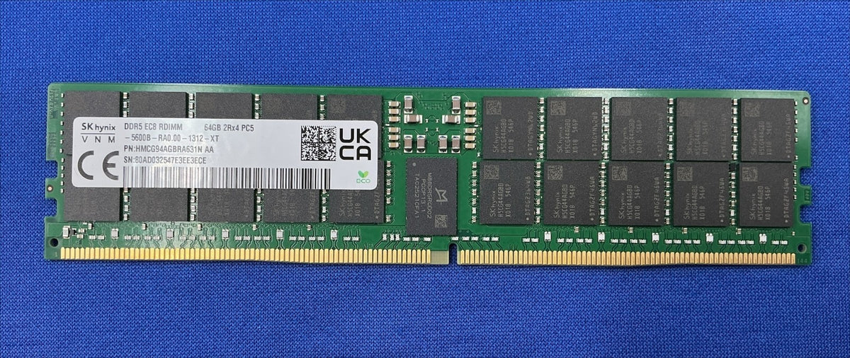 HMCG94AGBRA631N HYNIX 64GB (1X64GB) 2RX4 PC5-5600B RDIMM MEMORY