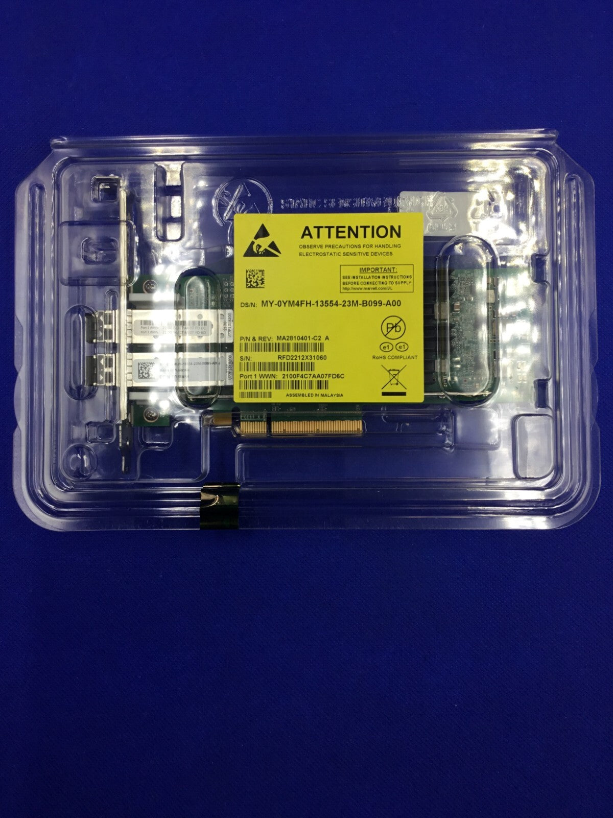 QLE2772N DELL Marvell QLogic Enhanced 32GFC PCIe 4.0 Fibre Channel Adapter