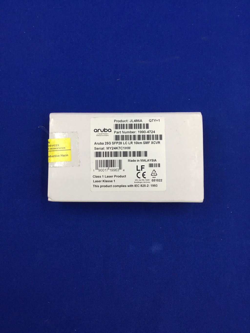 HPE JL486A  Aruba 25G SFP28 LC LR 10KM SMF Transceiver JL486-61001