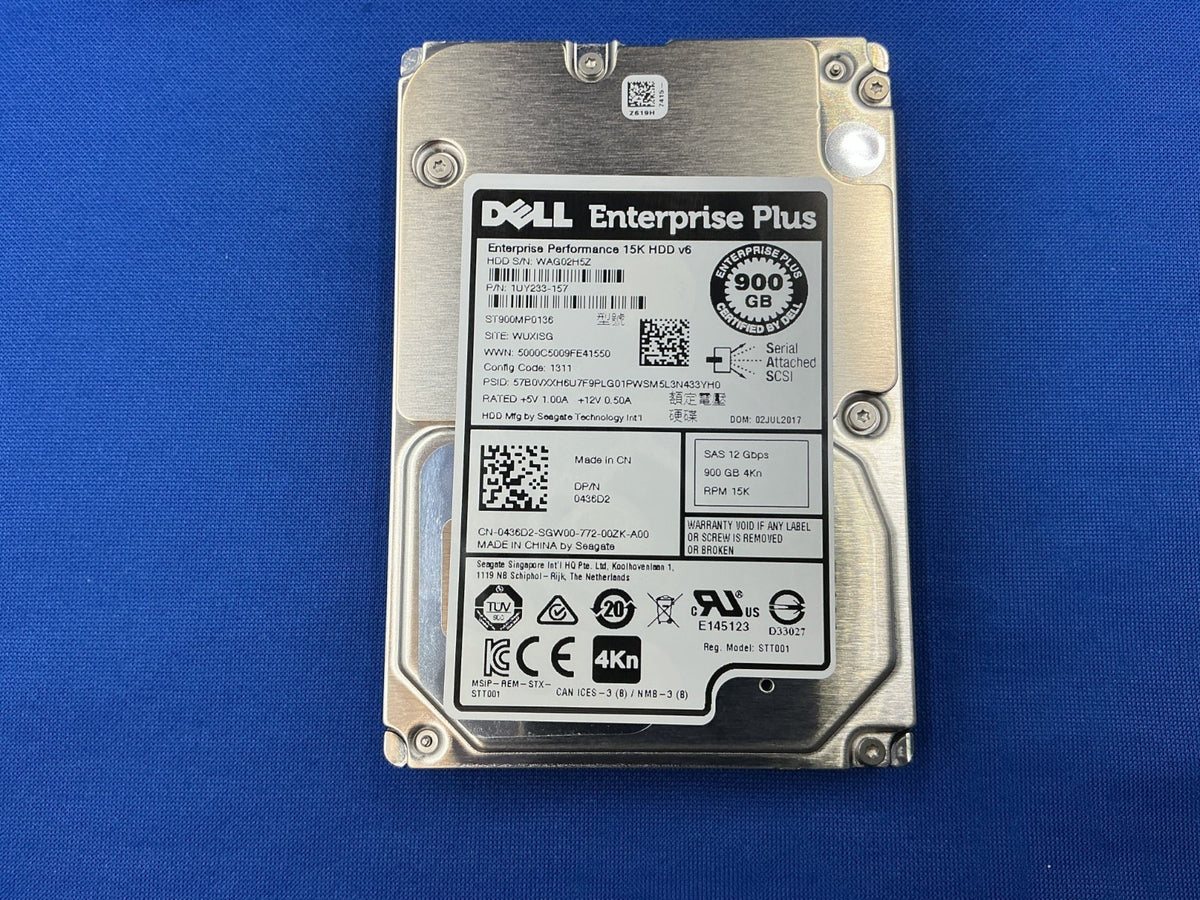 436D2 DELL 900GB 15K SAS 12Gbps 2.5in 4Kn HDD  0436D2  ST900MP0136 new bulk
