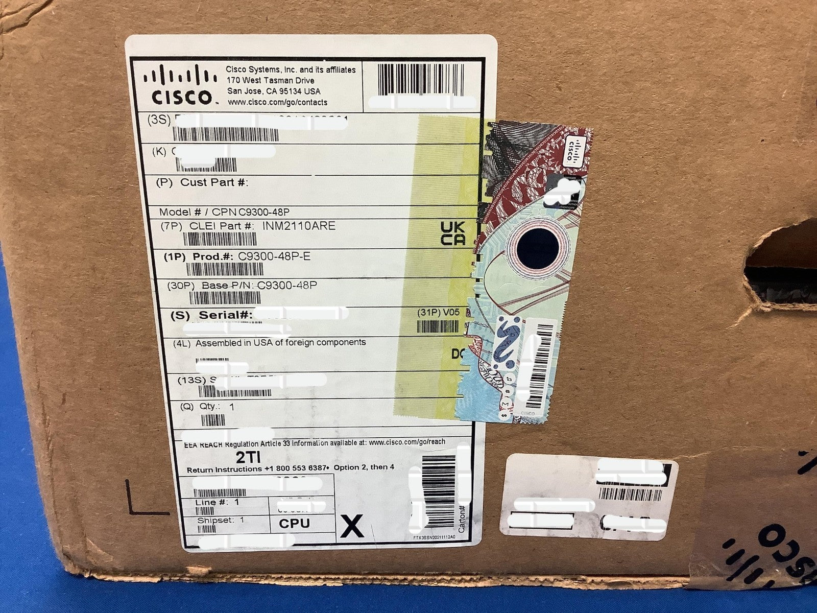 Brand New C9300-48P-E Cisco Catalyst 9300 48 Poe+ Ethernet Ports Managed Switch
