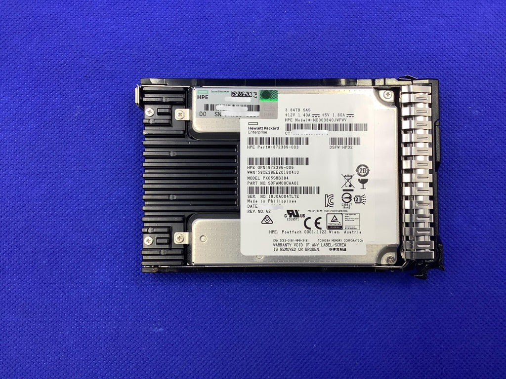 872394-B21 HPE 3.84TB SAS 12G RI SFF SC PM5 SSD 872434-001 MO003840JWFWV