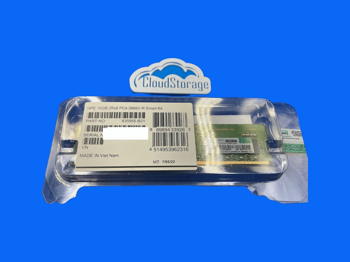 840756-091 HPE 16GB 2Rx8 PC4-2666V DDR4-2666 Reg Memory 835955-B21