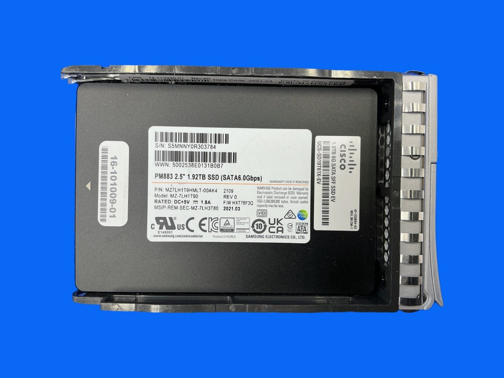 Samsung PM883 MZ-7LH1T90 1.92TB SATA 6Gb/s 2.5 SSD Cisco UCS-SD19T61X-EV