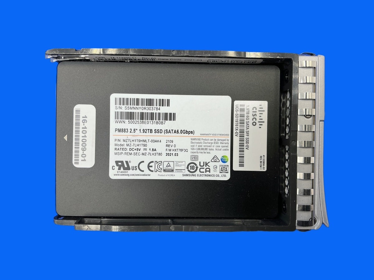 Samsung PM883 MZ-7LH1T90 1.92TB SATA 6Gb/s 2.5 SSD Cisco UCS-SD19T61X-EV