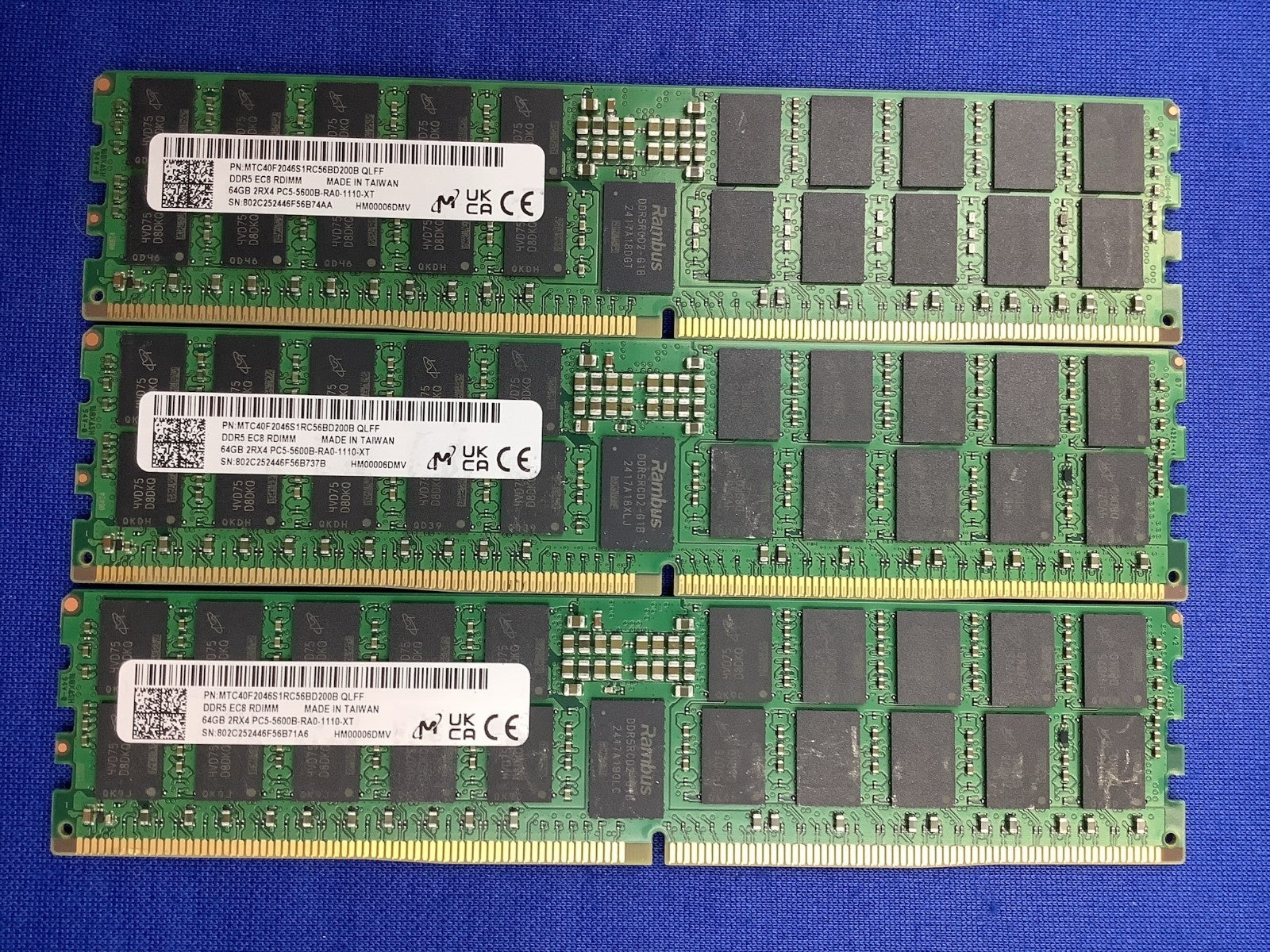MTC40F2046S1RC56BD200B MICRON 64GB 2RX4 PC5-5600B RDIMM RAM MTC40F2046S1RC56BD2