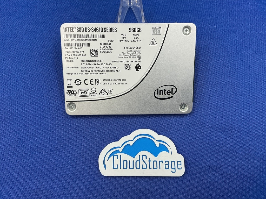 Intel D3-S4610 960GB SATA 6Gb/s SSD 3DWPD SSDSC2KG960G8K