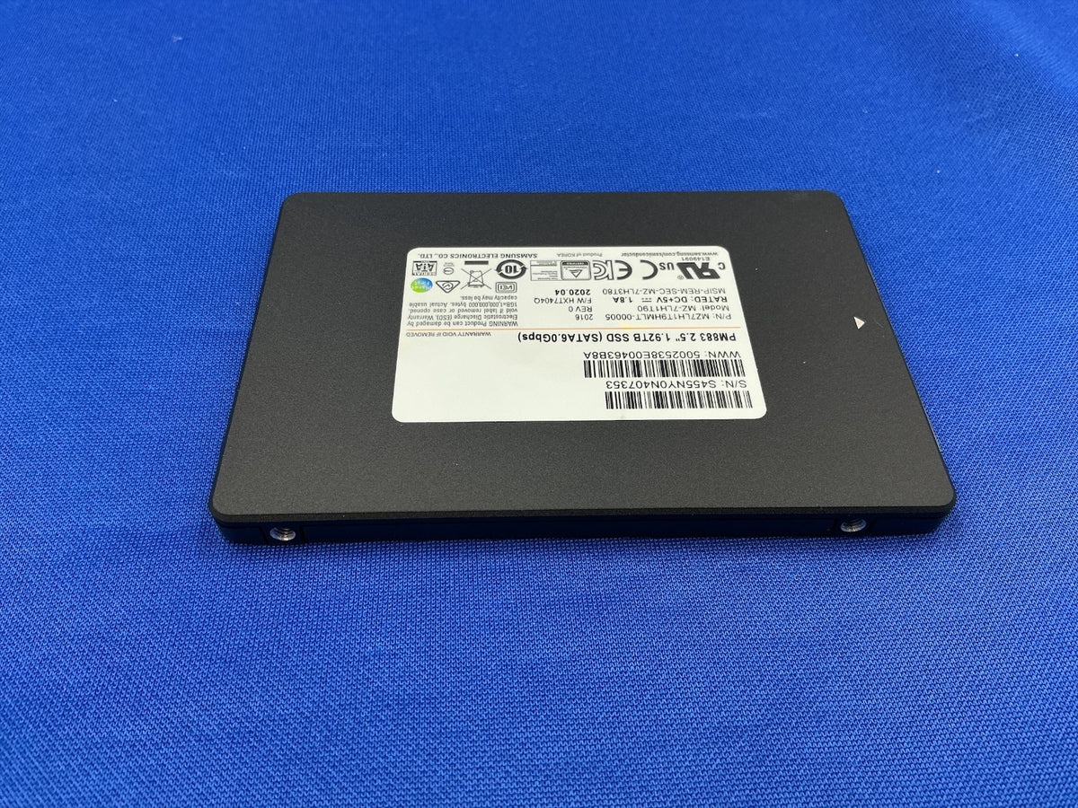 MZ-7LH1T90 SAMSUNG PM883 1.92TB SATA 6.0Gbps 2.5in SSD