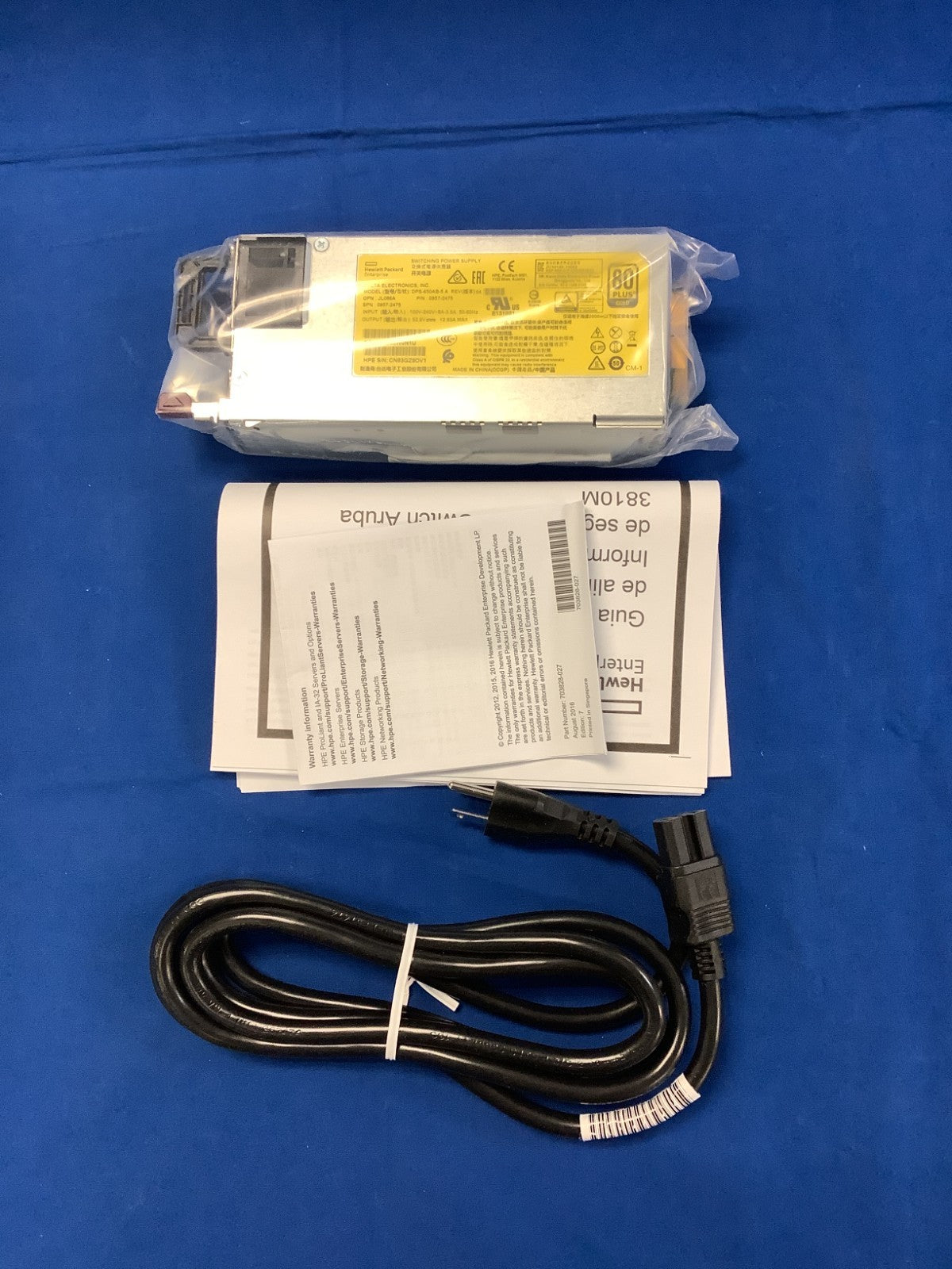 JL086A HPE Aruba 54VDC 680W 100-240VAC POWER SUPPLY