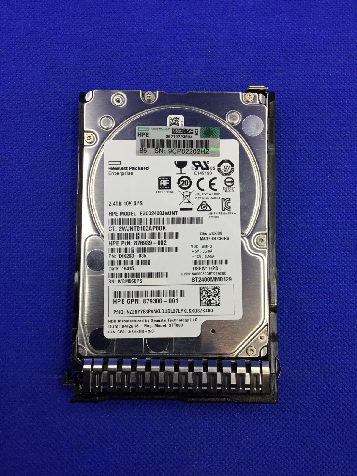 881457-B21 HPE 2.4TB 10K 12G SFF 2.5" SAS SC HDD 881507-001 EG002400JWJNT