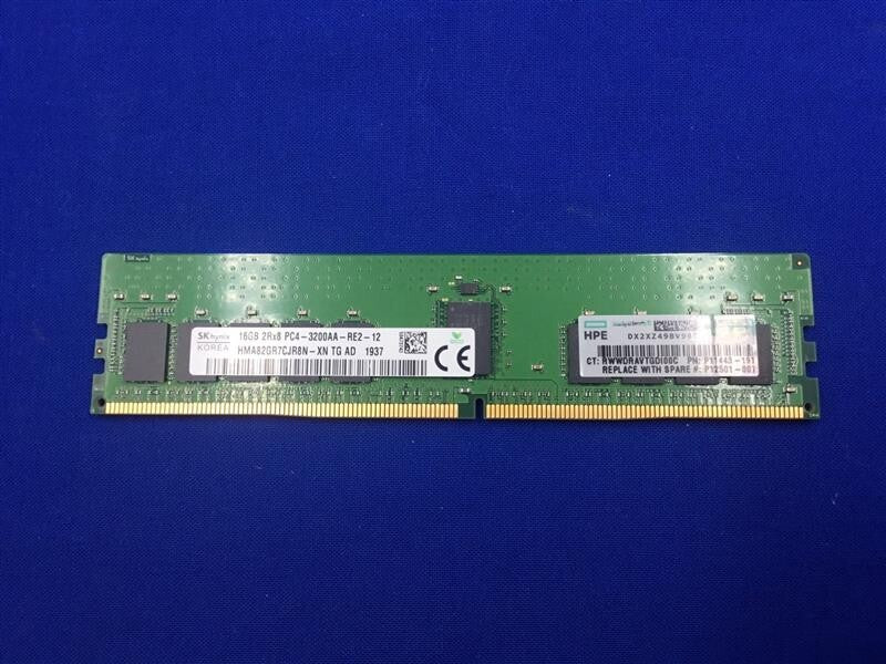 P11443-191 HPE 16GB (1x16GB) 2RX8 PC4-3200AA MEMORY P07642-B21 P20501-001