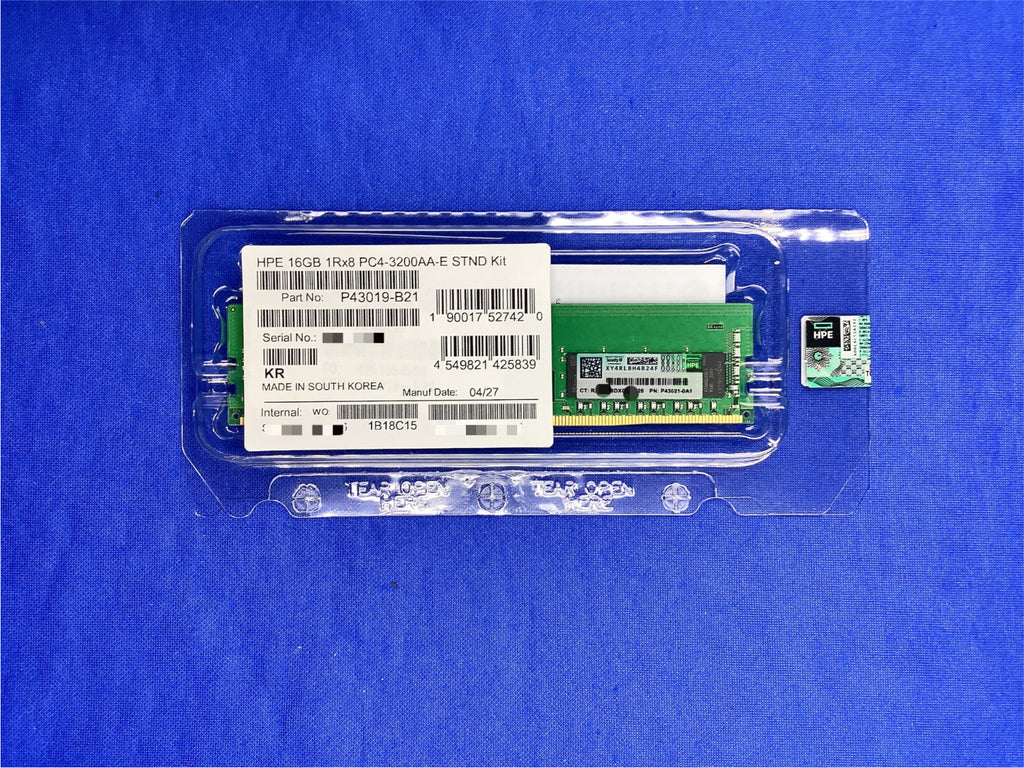 P43021-0A1 HPE 16GB 1Rx8 PC4-3200AA Unbuffered Standard Memory P43019-B21