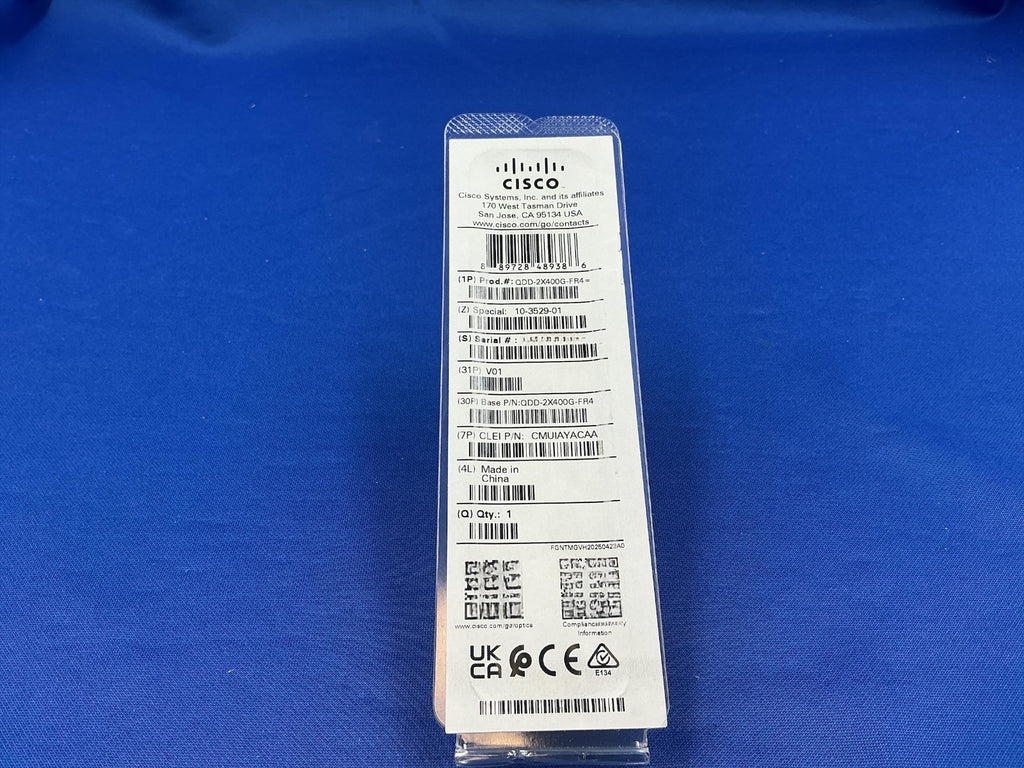 QDD-2X400G-FR4 CISCO 400G QSFP-DD 2x400G-FR4, 2-km Duplex SMF Transceiver