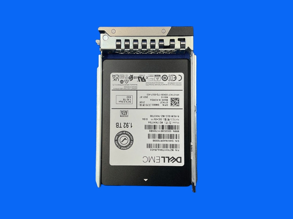71K37 DELL EMC 1.92TB 6Gbps 2.5in Mixed Use Samsung SM883 SATA SSD MZ-7KH1T9A