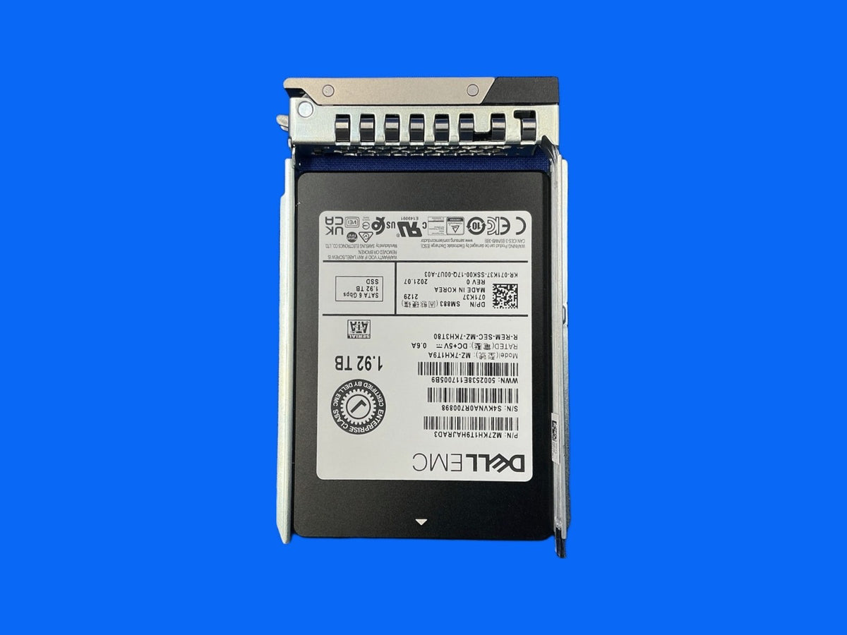71K37 DELL EMC 1.92TB 6Gbps 2.5in Mixed Use Samsung SM883 SATA SSD MZ-7KH1T9A