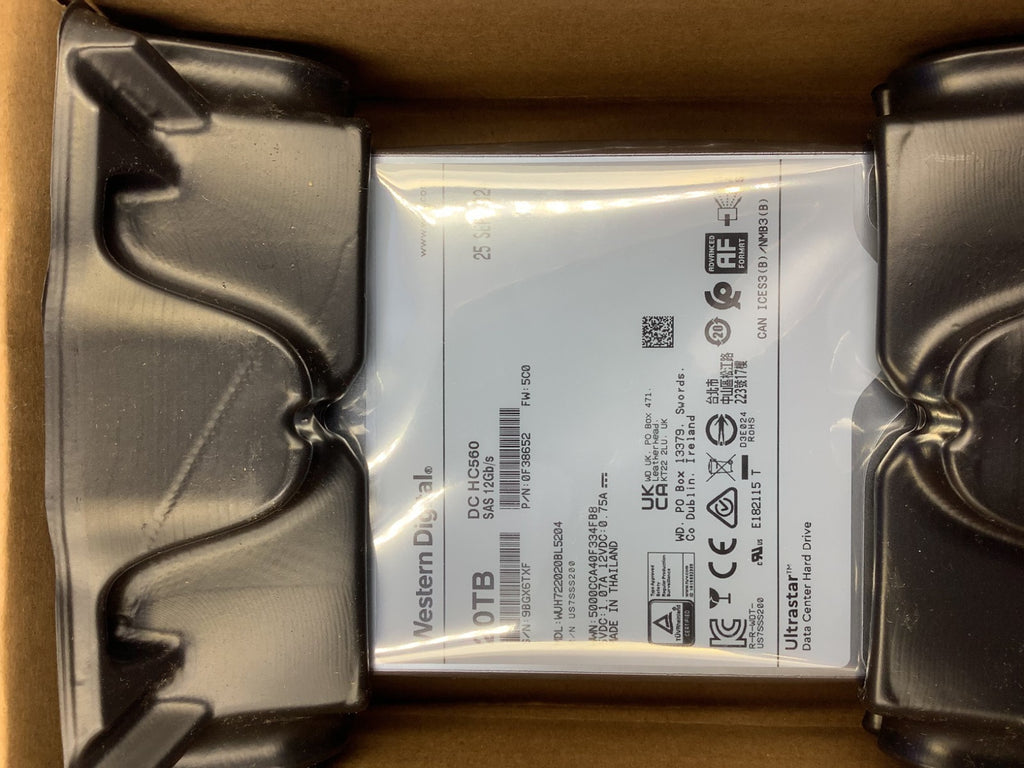 WUH722020BL5204 WD Ultrastar DC HC560 20TB 7200RPM SAS 12Gb/s 512e 3.5" HDD