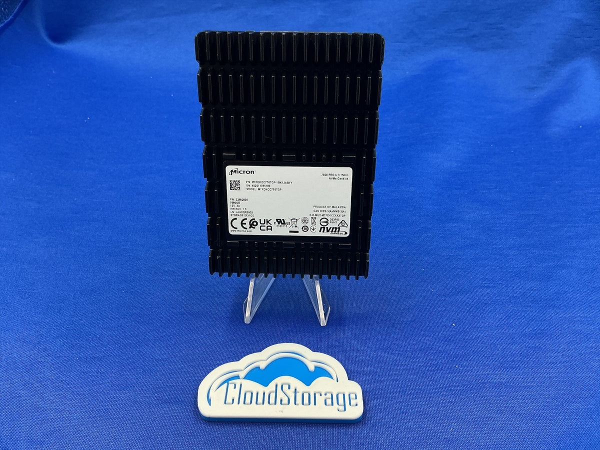 MTFDKCC7T6TGP Micron 7500 PRO 7.68TB U.3 NVMe SSD MTFDKCC7T6TGP-1BK1JABYY
