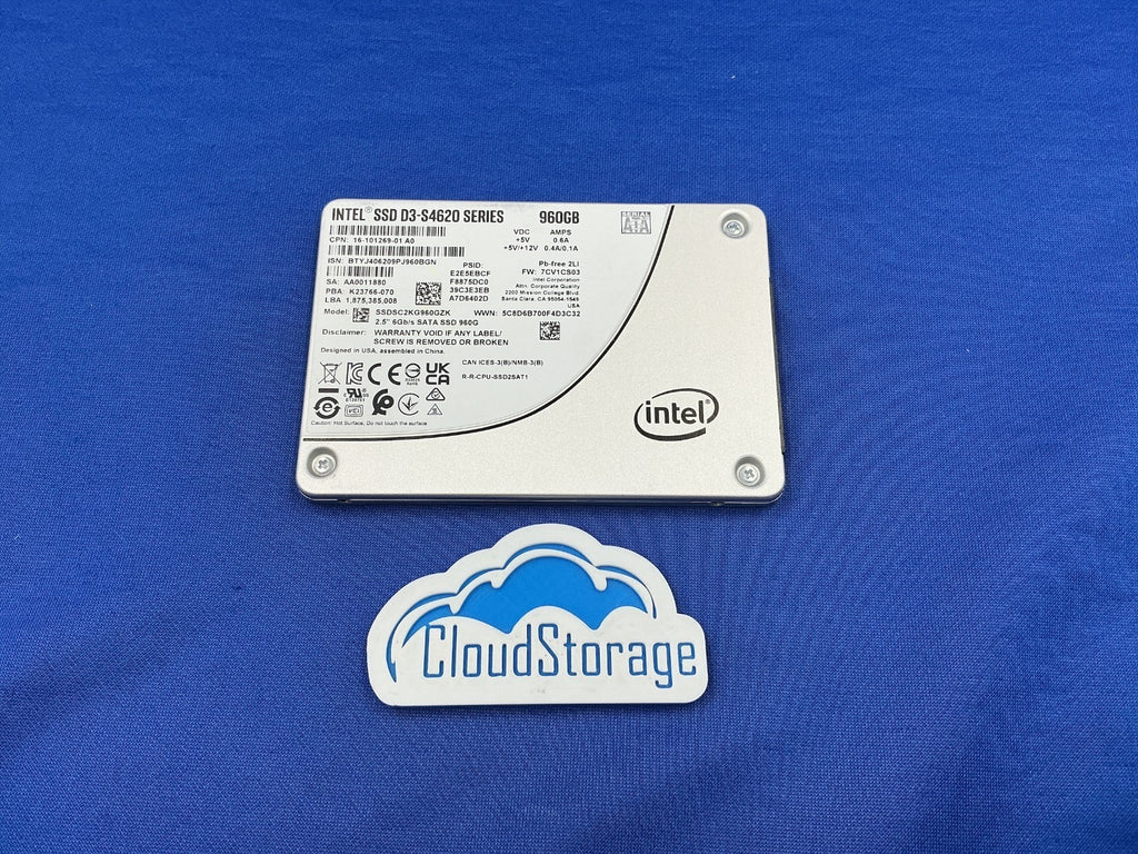 SSDSC2KG960GZK Intel Solidigm D3-S4620 Series 960GB SATA 6Gb/s 2.5'' SSD
