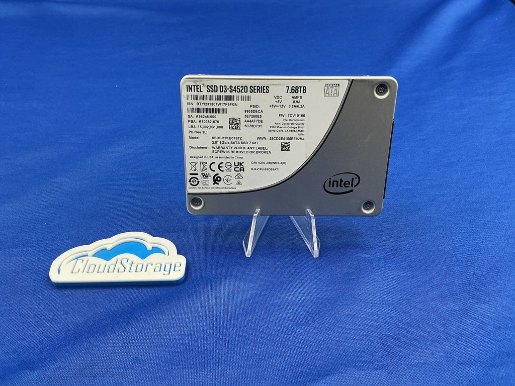 Intel D3-S4520 SSDSC2KB076TZ 7.68TB SATA 6Gb/s 2.5" Enterprise SSD