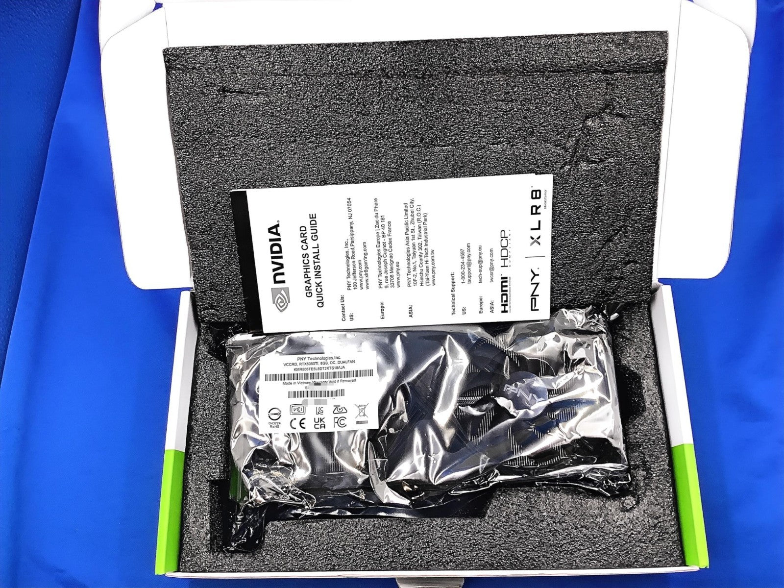 NVIDIA PNY GeForce RTX 5060Ti 8GB Overclocked Graphics card VCG5060T8DFXPB1-O