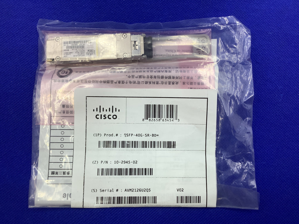 F/S Cisco QSFP-40G-SR-BD= 40GBASE-SR-BiDi duplex MMF Module 10-2945-02