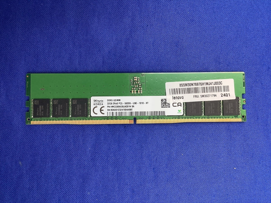HMCG88AGBUA081N HYNIX 32GB (1X32GB) 2RX8 PC5-5600B UDIMM Memory