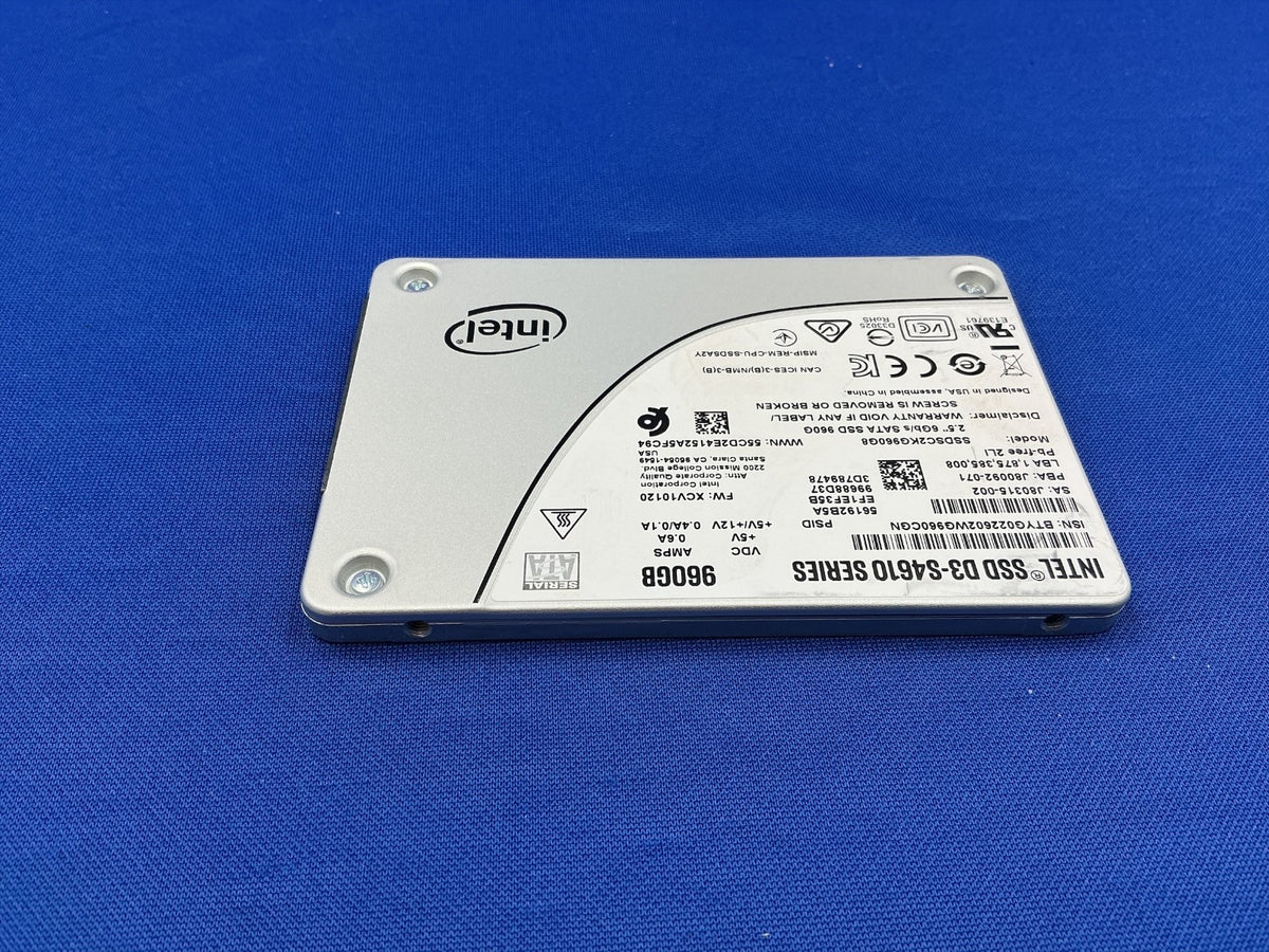 SSDSC2KG960G8 INTEL D3-S4610 960GB SERIES MU 2.5IN SATA 6GBPS  SSD