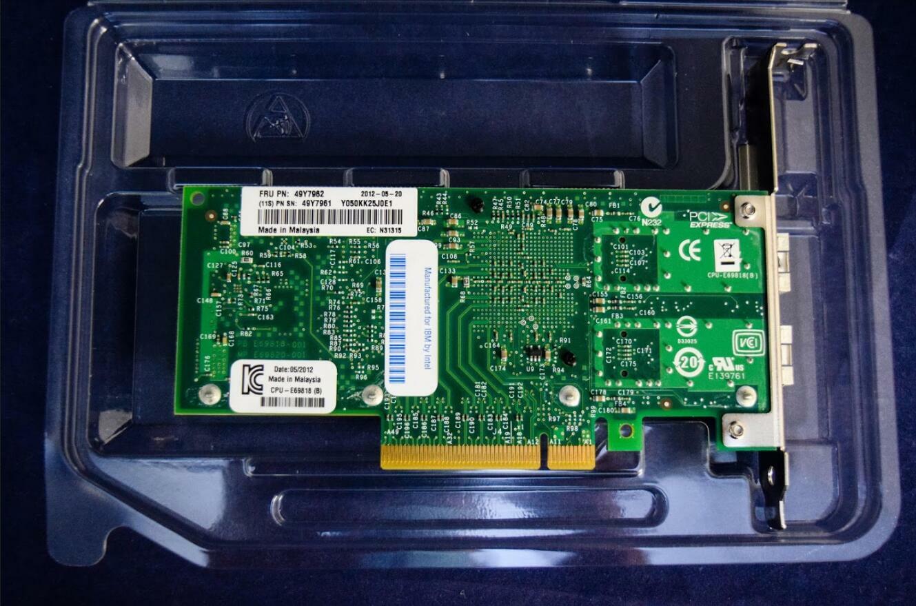 X520-DA2  IBM / INTEL 2PORT 10GbE SFP+ ADAPTER 49Y7961 49Y7962 49Y7960