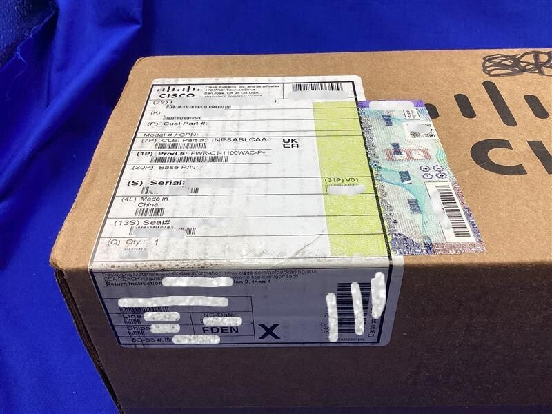 CISCO PWR-C1-1100WAC-P 1100 Watt Ac Power Supply For Catalyst 3850 New Sealed