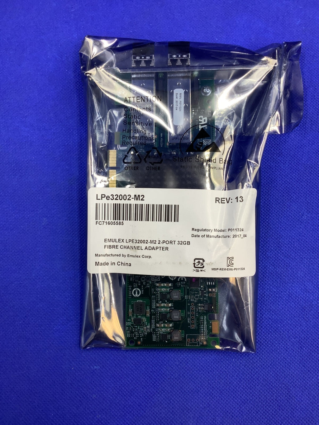 LPE32002 EMULEX Gen 6 (32GFC) dual-port HBA LPE32002-M2  New bulk