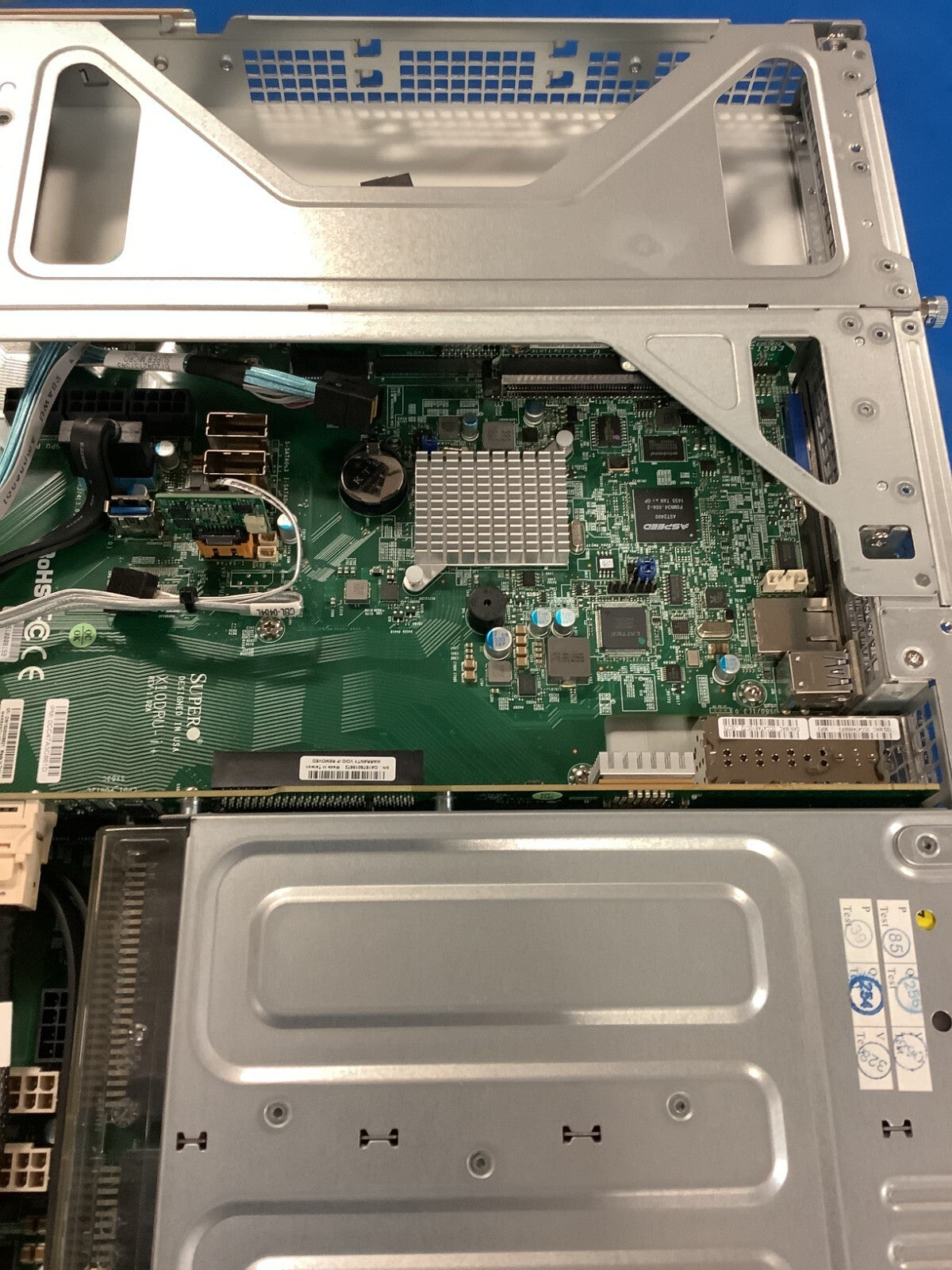 Supermicro SYS-1028U-TNRTP+ 750Wx2 PSU  64GB Internal SSD Fans and cables