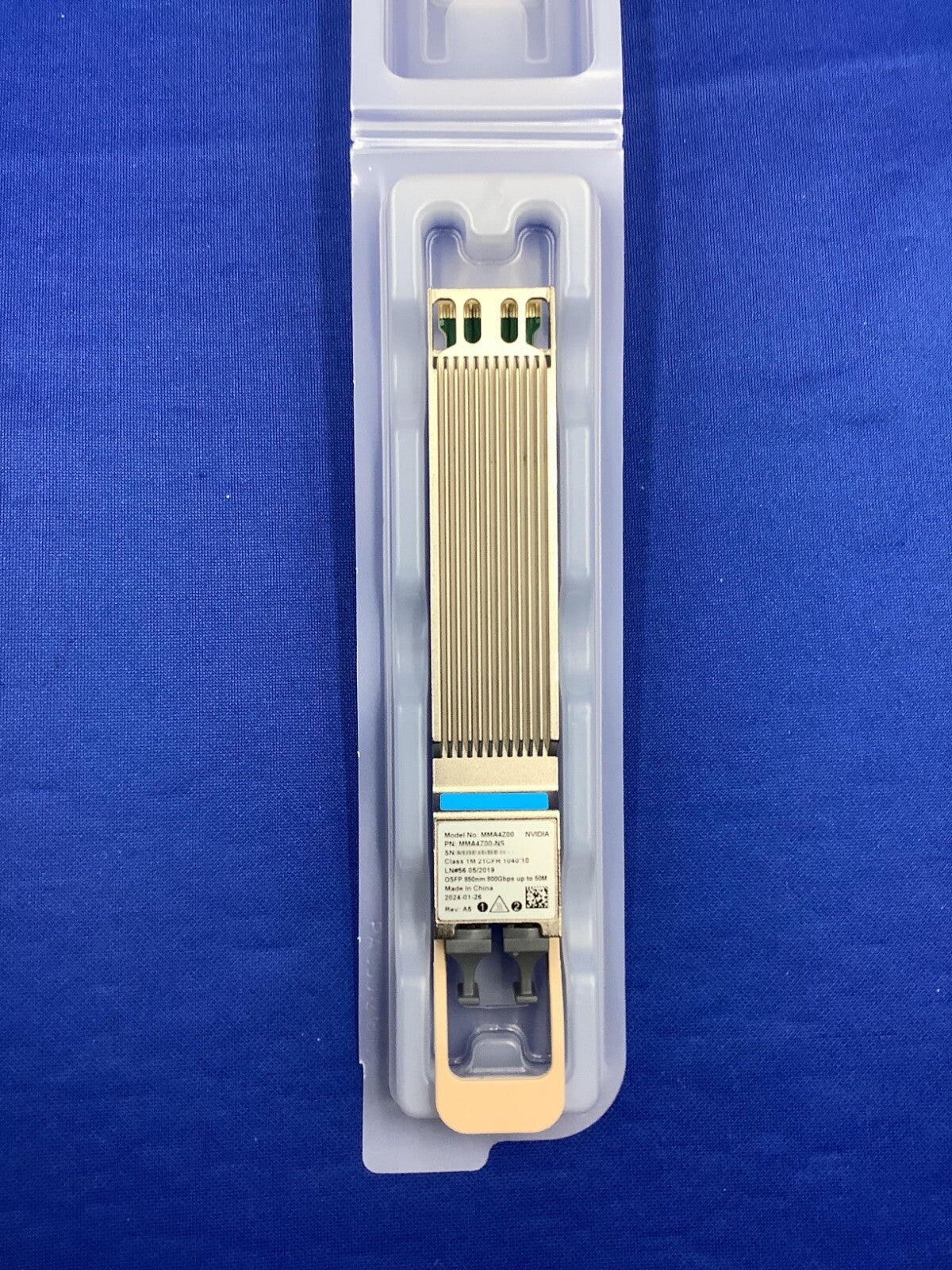 Brand New MMA4Z00-NS NVIDIA 800Gb/s Twin-port OSFP, 2x400Gb/s Multimode SR8 50m