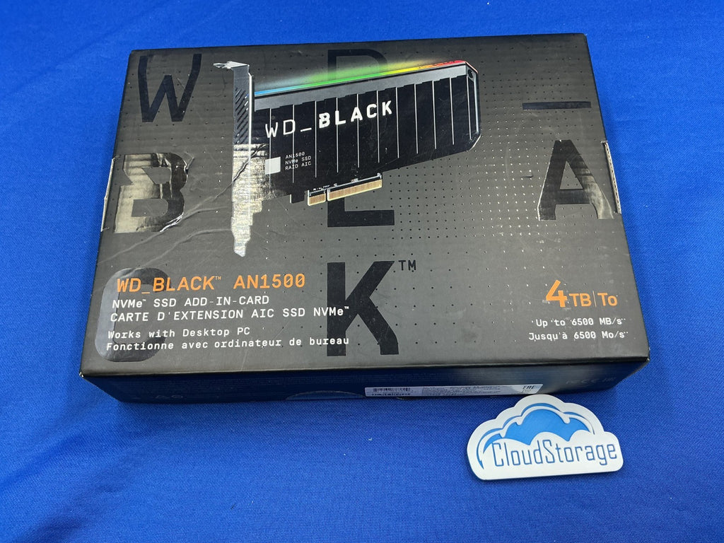 WDS400T1X0L WD BLACK AN1500 NVMe AIC 4TB PCI-Express 3.0 x8 Internal SSD