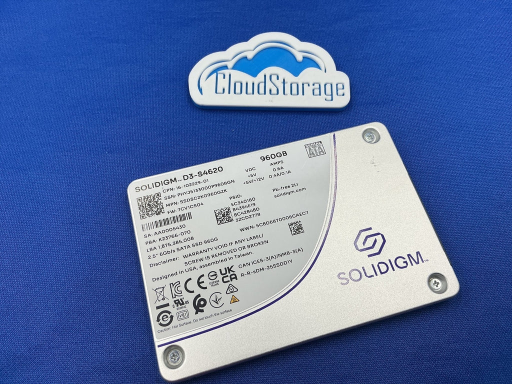 SSDSC2KG960GZK Intel Solidigm D3-S4620 Series 960GB SATA 6Gb/s 2.5'' SSD