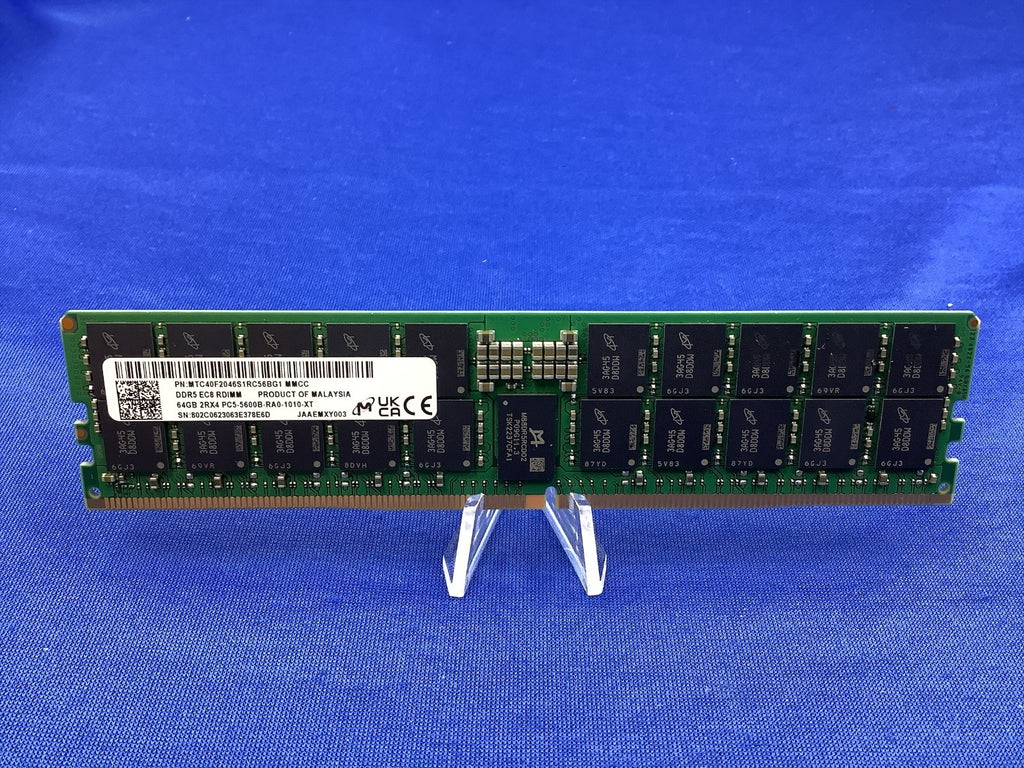 MTC40F2046S1RC56BG1 MICRON 64GB (1X64GB) 2RX4 PC5-5600B RDIMM MEMORY