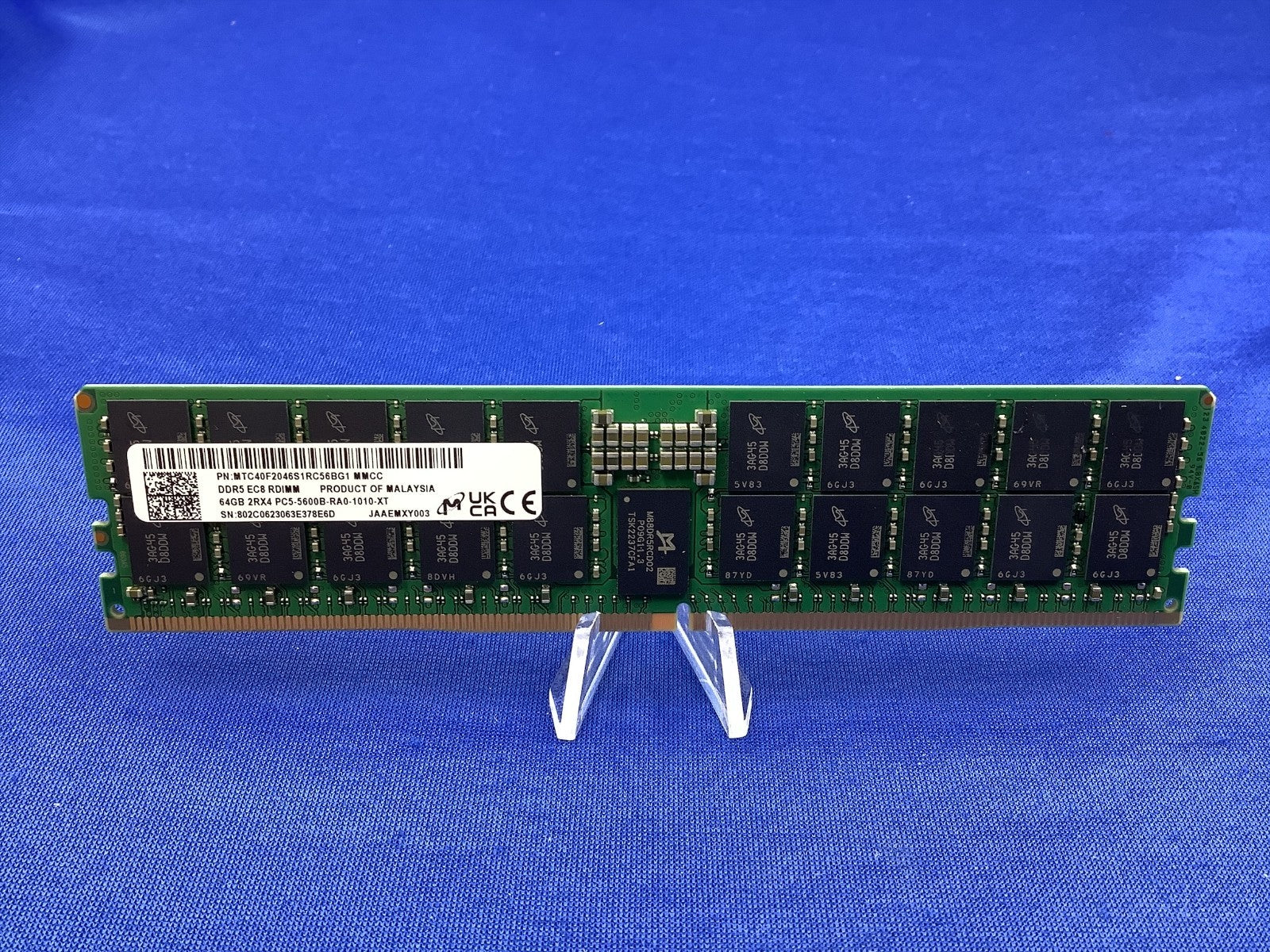 MTC40F2046S1RC56BG1 MICRON 64GB (1X64GB) 2RX4 PC5-5600B RDIMM MEMORY