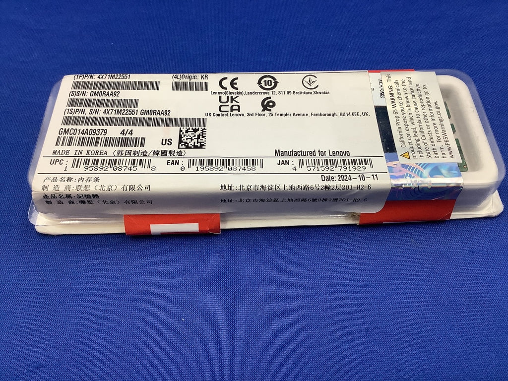 4X71M22551 LENOVO 128G (1X128GB) 2S2RX4 PC5-4800B RDIMM MEMORY  HMCT04MEERA131N