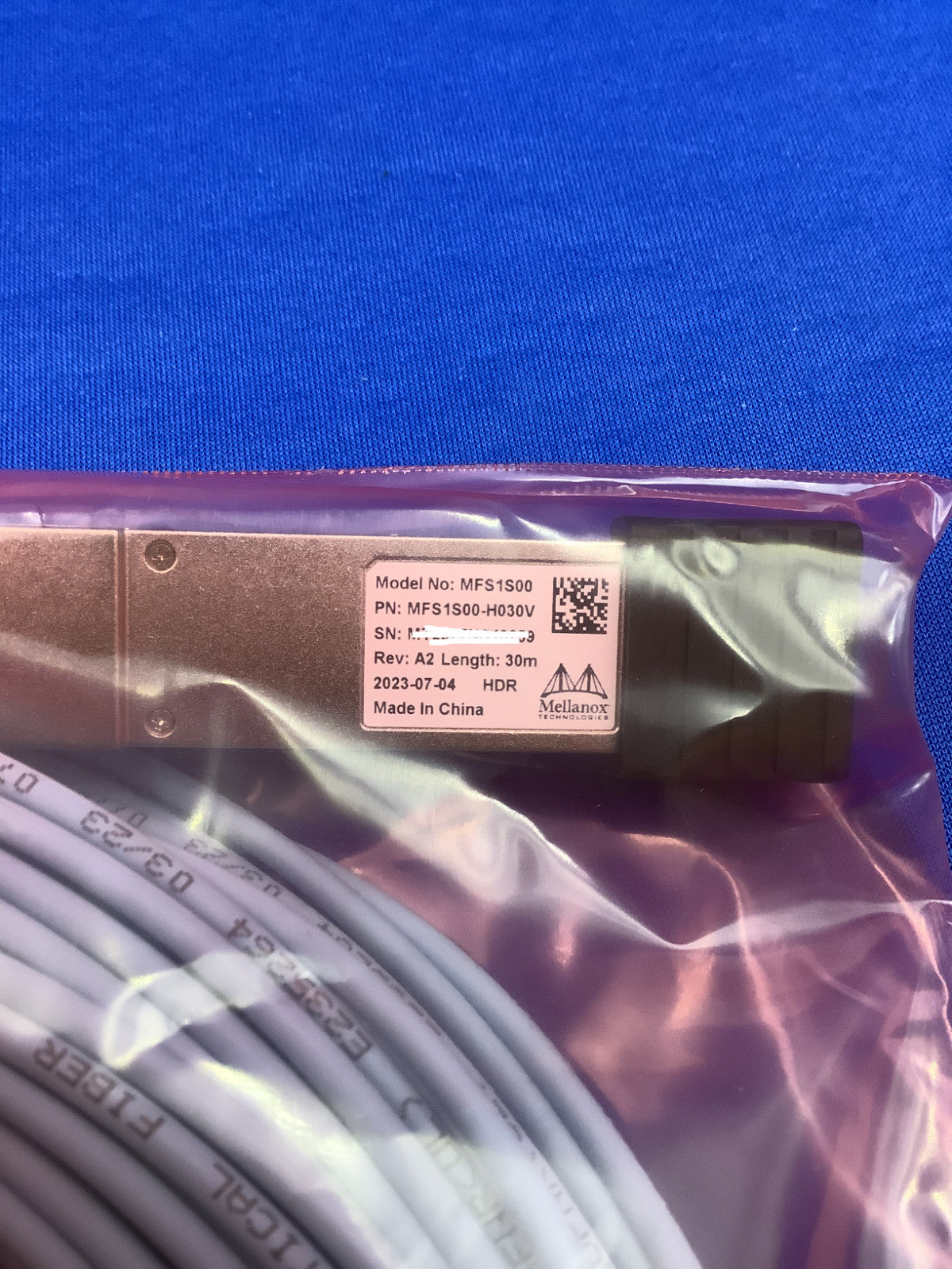 MFS1S00-H030V NVIDIA MFS1S00 Active Optical Cable up to 200Gbs QSFP56 30m